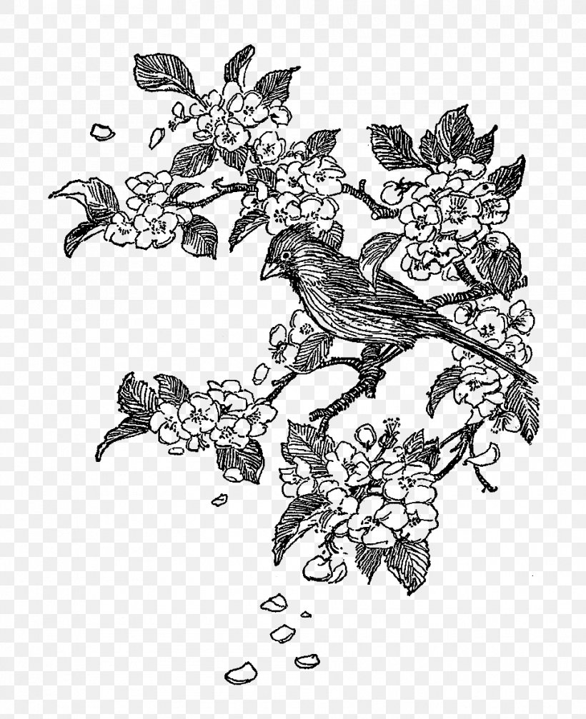 Drawing Tree Clip Art, PNG, 963x1183px, Drawing, Art, Bird, Black And White, Branch Download Free