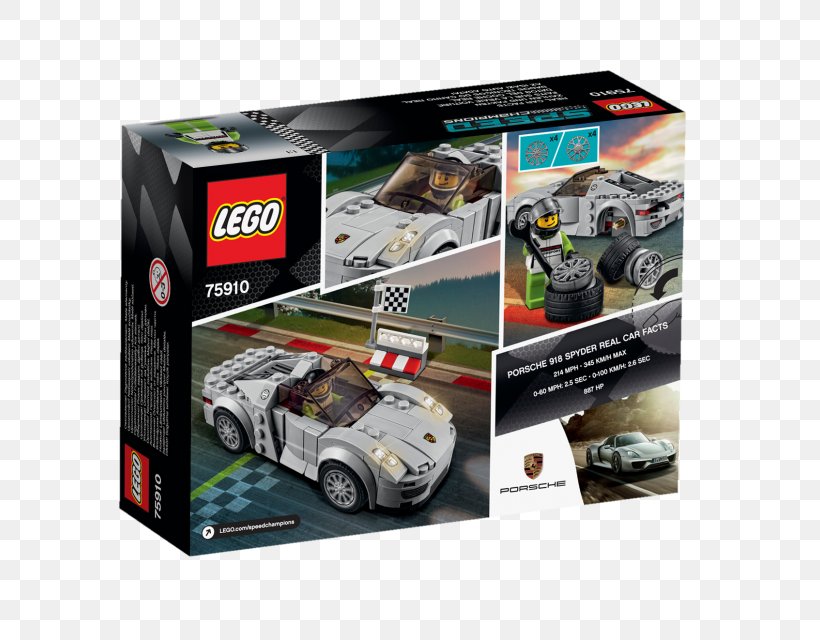 LEGO 75910 Speed Champions Porsche 918 Spyder Car McLaren P1, PNG, 800x640px, Porsche 918 Spyder, Brand, Car, Hardware, Hobby Download Free