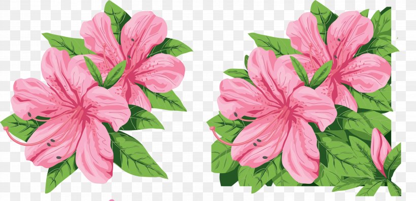 Hibiscus Flower Mallows Clip Art, PNG, 6587x3191px, Hibiscus, Annual Plant, Azalea, Com, Decoupage Download Free
