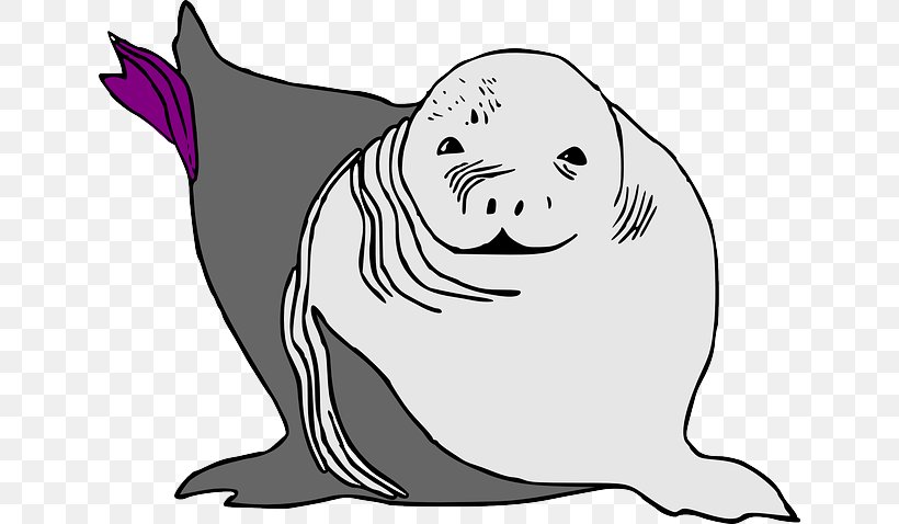 Earless Seal Sea Lion Walrus Clip Art, PNG, 640x478px, Earless Seal, Artwork, Beak, Black, Black And White Download Free