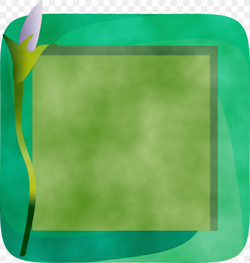 Rectangle Green Microsoft Azure Geometry Mathematics, PNG, 2845x3000px, Flower Photo Frame, Flower Frame, Geometry, Green, Mathematics Download Free