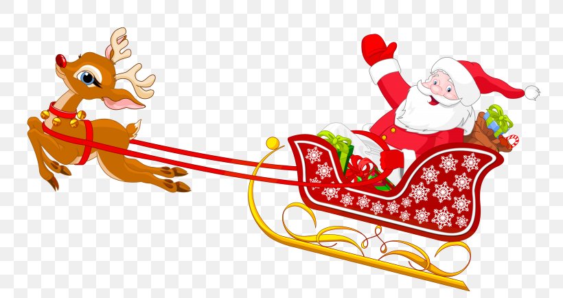 Santa Claus Sled Drawing Clip Art, PNG, 768x434px, Santa Claus, Cartoon, Christmas, Christmas Decoration, Christmas Ornament Download Free