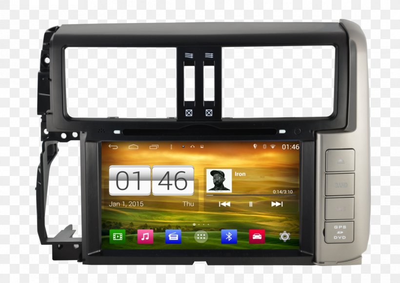 Toyota Land Cruiser Prado Car GPS Navigation Systems Lexus GX, PNG, 1219x861px, Toyota Land Cruiser Prado, Android, Car, Display Device, Electronics Download Free