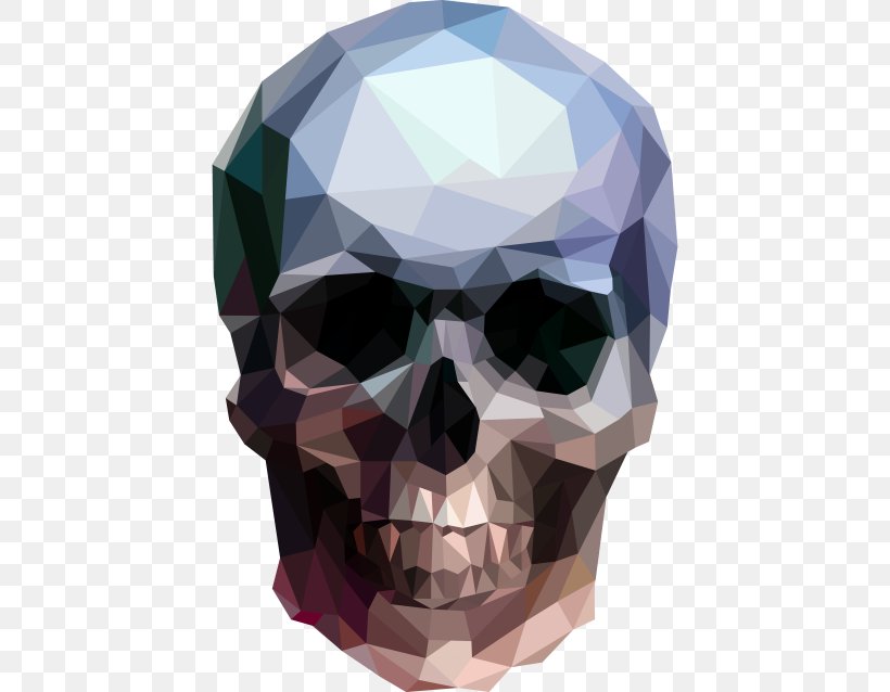 Low Poly Skull Royalty-free Illustration, PNG, 430x638px, Low Poly, Bone, Facial Hair, Head, Jaw Download Free