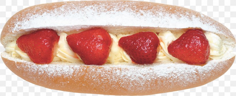 Strawberry Ice Cream European Cuisine Baguette, PNG, 3333x1356px, Strawberry, Baguette, Bread, Butter, Cake Download Free