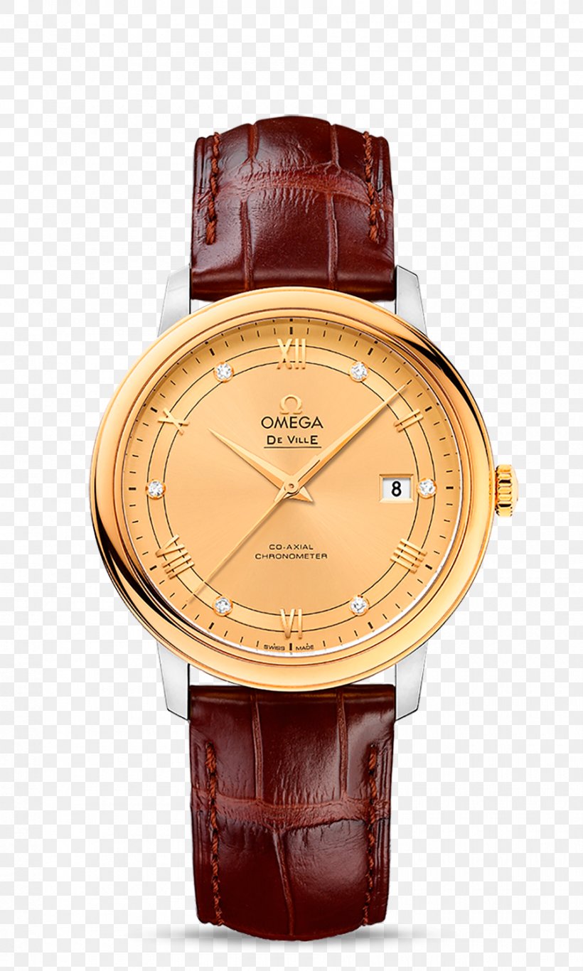 Omega Speedmaster Omega SA OMEGA De Ville Prestige Co-Axial Coaxial Escapement Watch, PNG, 900x1500px, Omega Speedmaster, Automatic Watch, Brand, Brown, Chronometer Watch Download Free