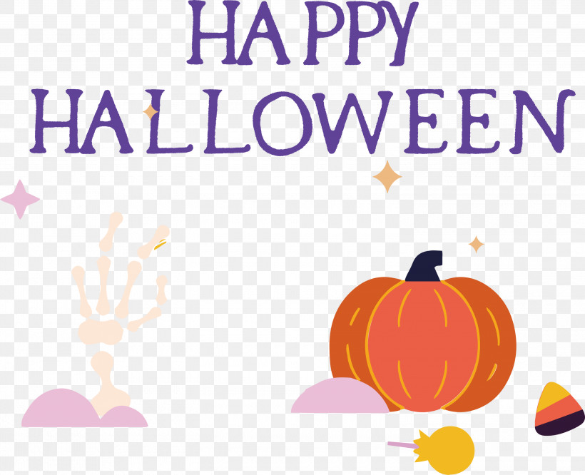 Happy Halloween, PNG, 3000x2440px, Happy Halloween, Fruit, Geometry, Happiness, Line Download Free