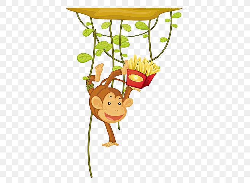monkey in a tree clipart