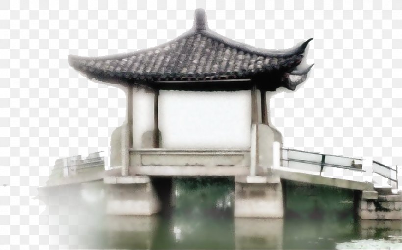 Ink Wash Painting Chinese Pavilion, PNG, 1042x650px, Ink Wash Painting, Architecture, Chinese Architecture, Chinese Pavilion, Chinoiserie Download Free