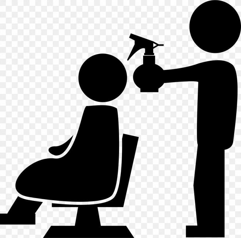 Beauty Parlour Hairdresser, PNG, 980x970px, Beauty Parlour, Artwork, Barber, Black And White, Communication Download Free