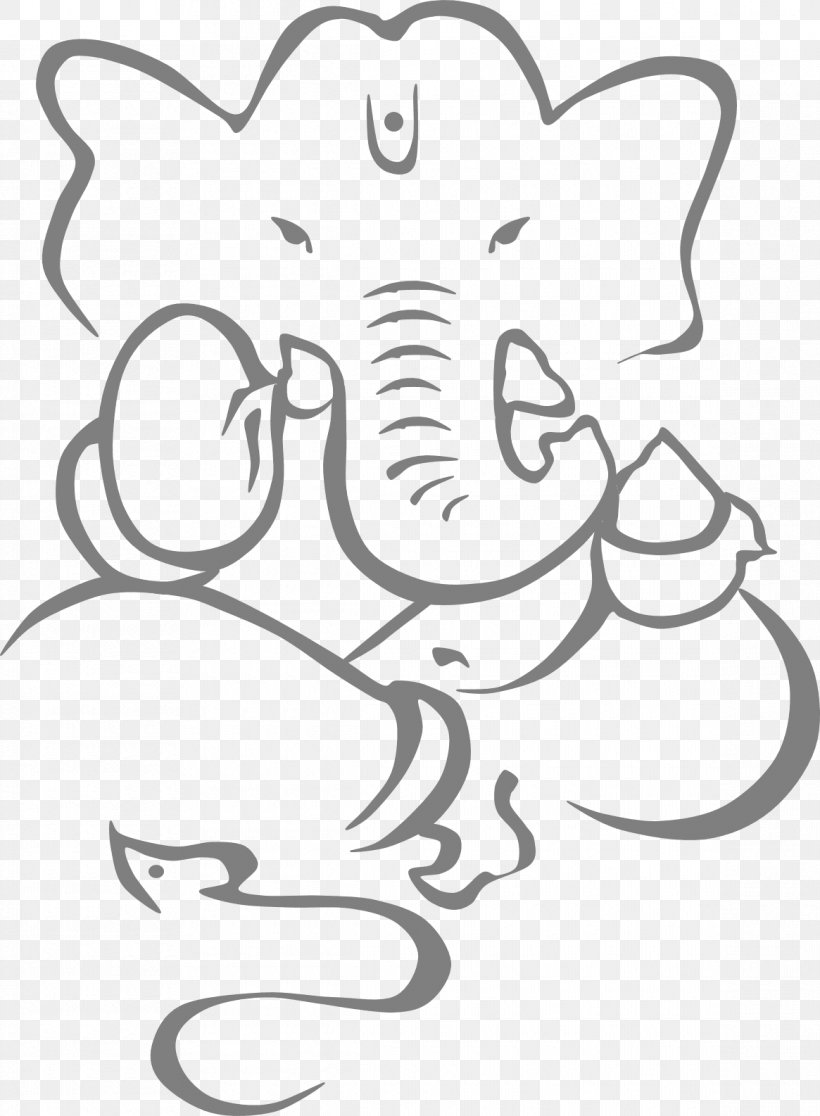 Ganesha Purana Mahadeva Clip Art Drawing, PNG, 1165x1586px, Ganesha, Art, Artwork, Black, Black And White Download Free