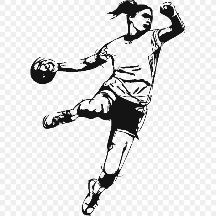 Handball Vector Graphics Clip Art Stock Illustration, PNG, 1000x1000px, Handball, Arm, Art, Baseball Equipment, Black Download Free