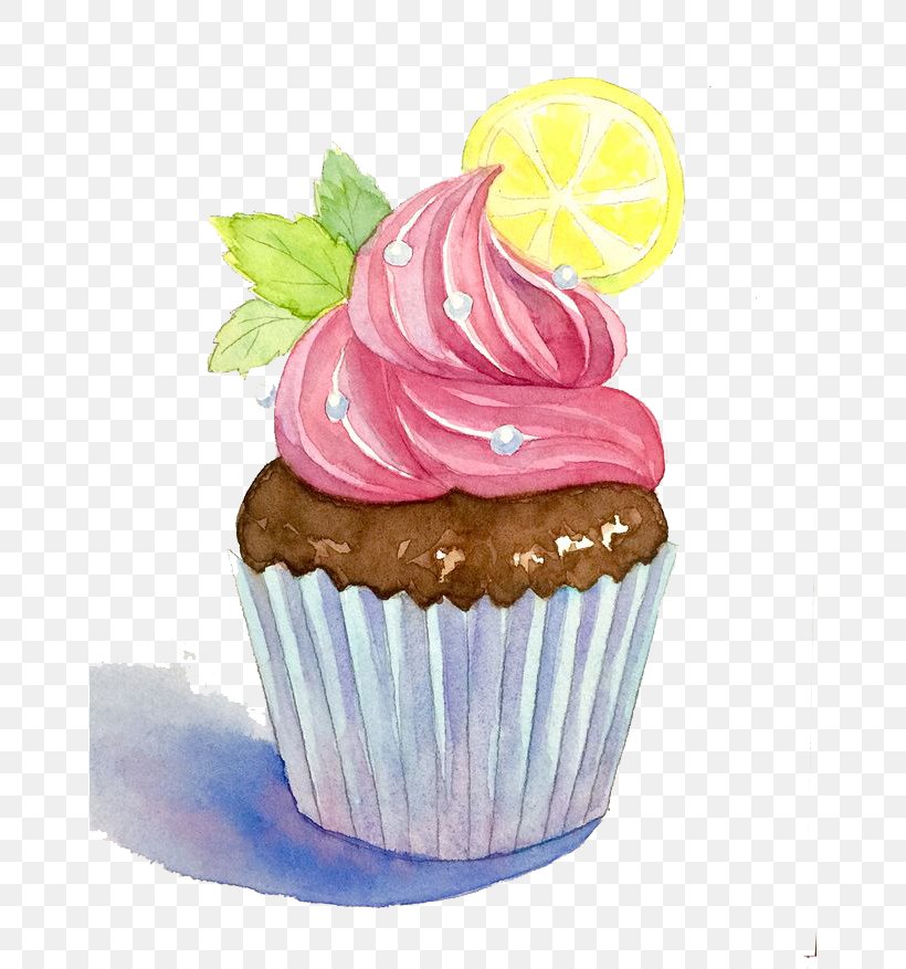 Ice Cream Watercolor: Flowers, PNG, 658x877px, Ice Cream, Baking Cup, Buttercream, Cake, Color Download Free