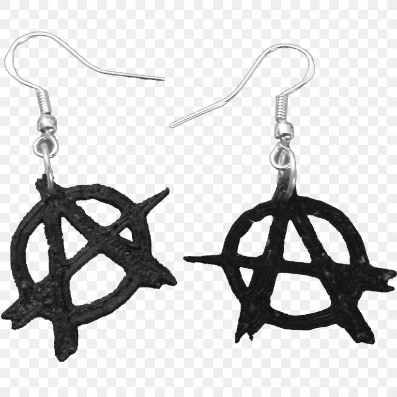 Earring Anarchism And Other Essays Jewellery Silver, PNG, 988x988px, Earring, Anarchism, Anarchism And Other Essays, Black And White, Body Jewellery Download Free