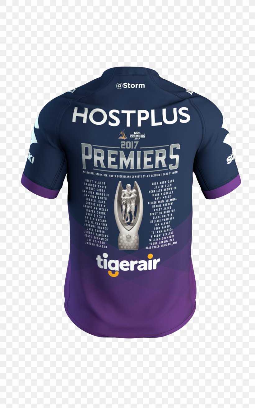 Jersey Melbourne Storm T-shirt Wests Tigers 2017 NRL Grand Final, PNG, 1200x1920px, Jersey, Active Shirt, Brand, Clothing, Isc Download Free