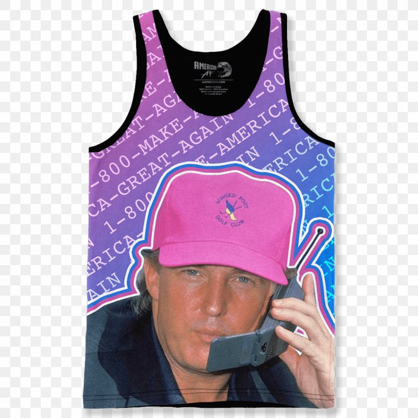 Donald Trump T-shirt United States Tanktop, PNG, 1200x1200px, Donald Trump, Active Undergarment, Magenta, Make America Great Again, Neck Download Free