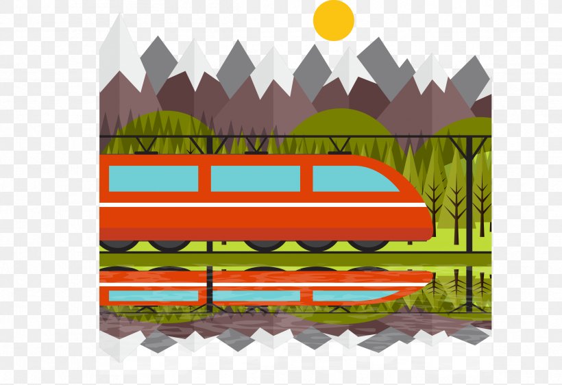 Train Euclidean Vector, PNG, 2389x1639px, Train, Brand, Fukei, Landscape, Rectangle Download Free
