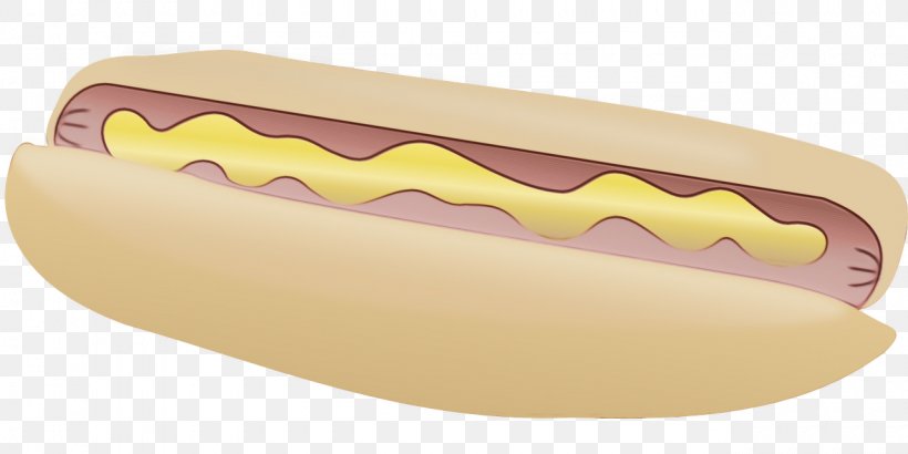 Yellow Pink Fast Food Hot Dog, PNG, 1280x640px, Watercolor, Fast Food, Hot Dog, Paint, Pink Download Free