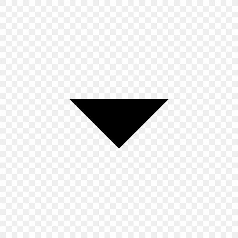 Arrow Drop-down List Triangle, PNG, 1024x1024px, Dropdown List, Black, Black And White, Brand, Button Download Free