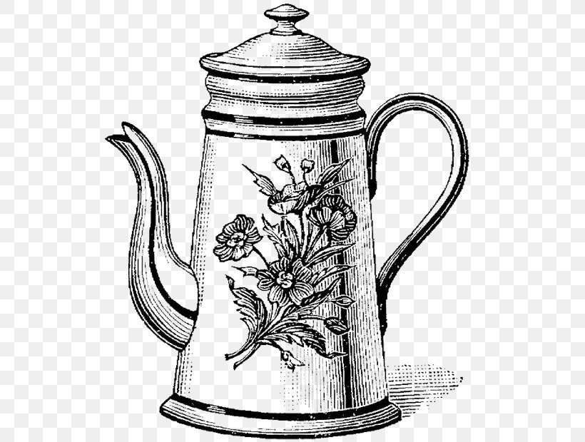 Teapot Drawing Teacup, PNG, 536x620px, Tea, Black And White, Ceramic, Coloring Book, Cup Download Free