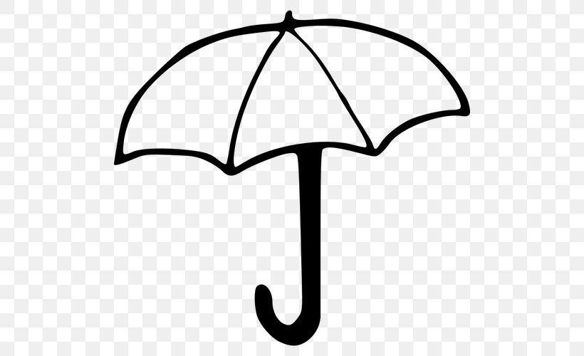 Umbrella Clip Art, PNG, 500x500px, Umbrella, Area, Artwork, Black And White, Drawing Download Free