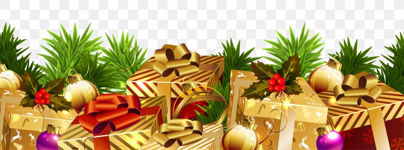 Christmas Decoration Christmas Ornament Clip Art, PNG, 6147x2300px, Santa Claus, Birthday, Christmas, Christmas Decoration, Christmas Gift Download Free