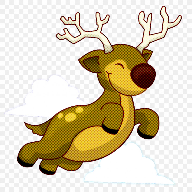 Reindeer, PNG, 1000x1000px, Deer, Animation, Cartoon, Fawn, Moose Download Free