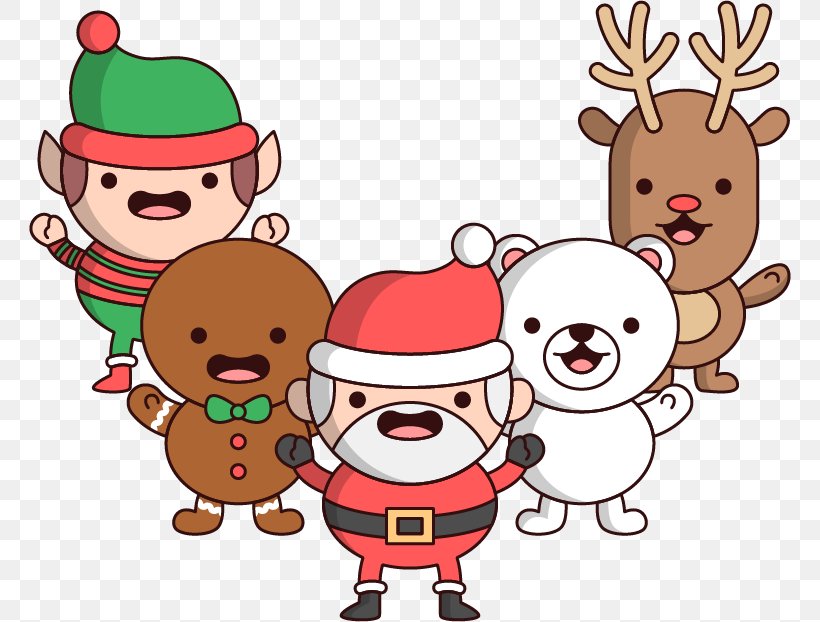 Reindeer Santa Claus Christmas, PNG, 762x622px, Reindeer, Art, Cartoon, Character, Christmas Download Free