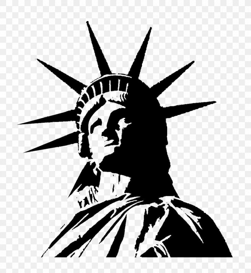 Statue Of Liberty Clip Art, PNG, 928x1012px, Statue Of Liberty, Art, Black And White, Cartoon, Drawing Download Free