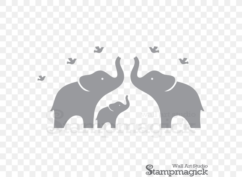 Wall Decal Nursery Sticker, PNG, 600x600px, Wall Decal, African Elephant, Bear, Black And White, Carnivoran Download Free