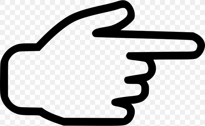 Index Finger Hand Pointing Thumb, PNG, 980x604px, Index Finger, Area, Black And White, Cursor, Digit Download Free