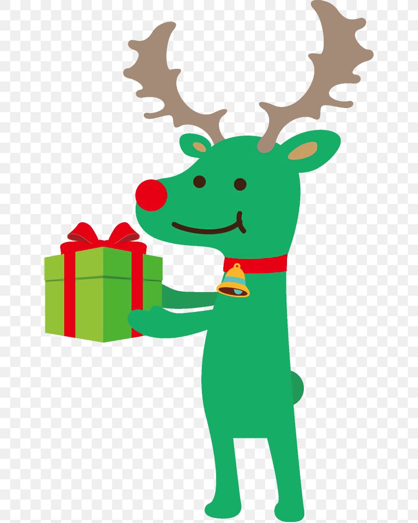 Reindeer Christmas Reindeer Christmas, PNG, 648x1026px, Reindeer, Christmas, Christmas Reindeer, Deer, Green Download Free