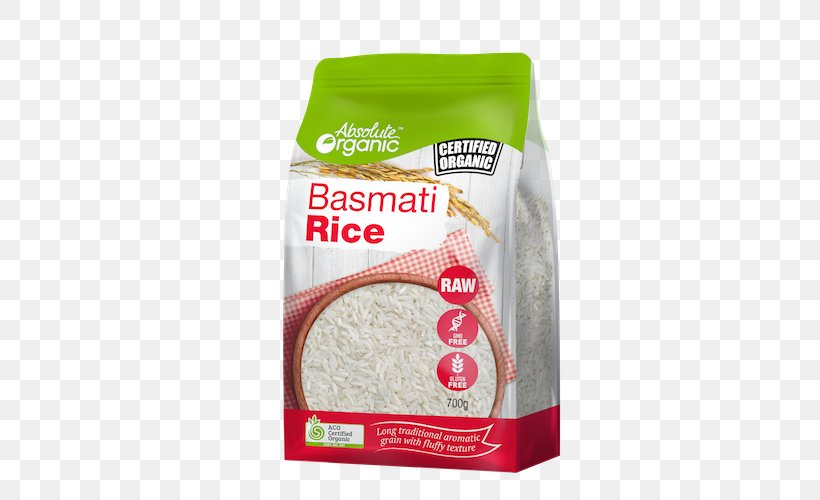 Basmati Organic Food Jasmine Rice Cereal, PNG, 500x500px, Basmati, Brown Rice, Cereal, Commodity, Flavor Download Free