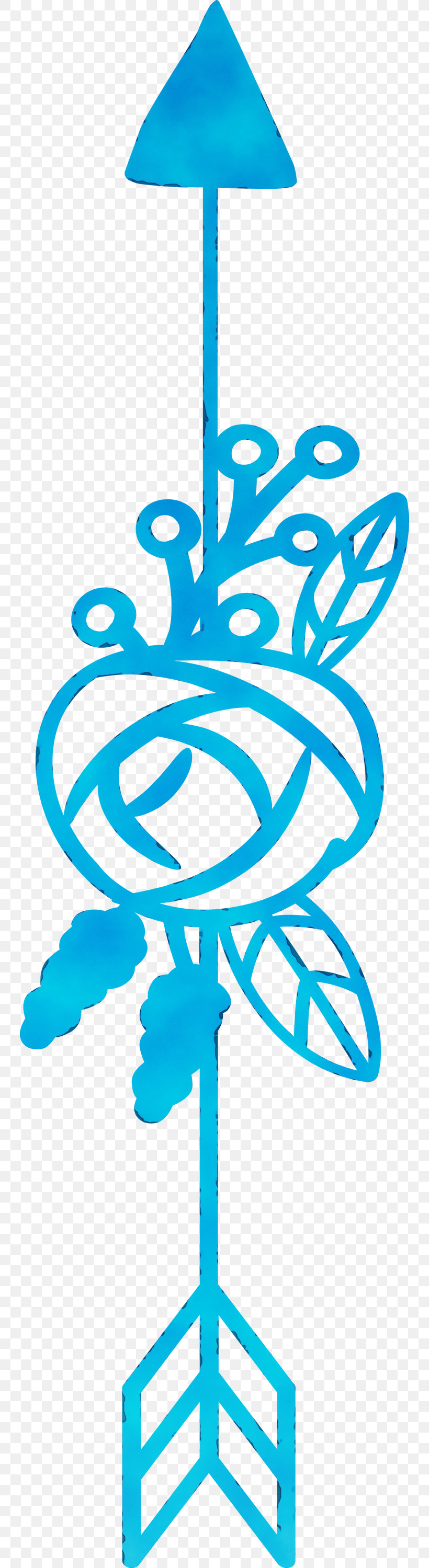 Turquoise Aqua Teal Line Art, PNG, 744x2999px, Boho Arrow, Aqua, Flower Arrow, Line Art, Paint Download Free