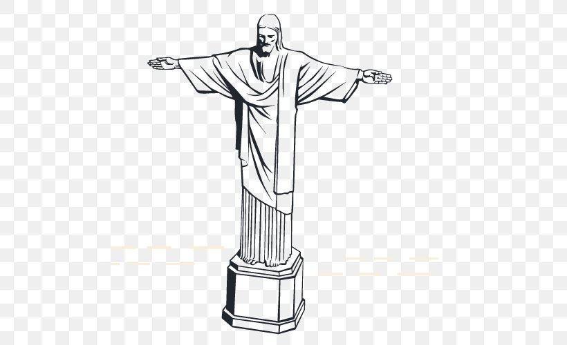 Christ The Redeemer Christ Of Vu0169ng Txe0u Statue, PNG, 500x500px, Christ The Redeemer, Arm, Black And White, Brazil, Christ Download Free