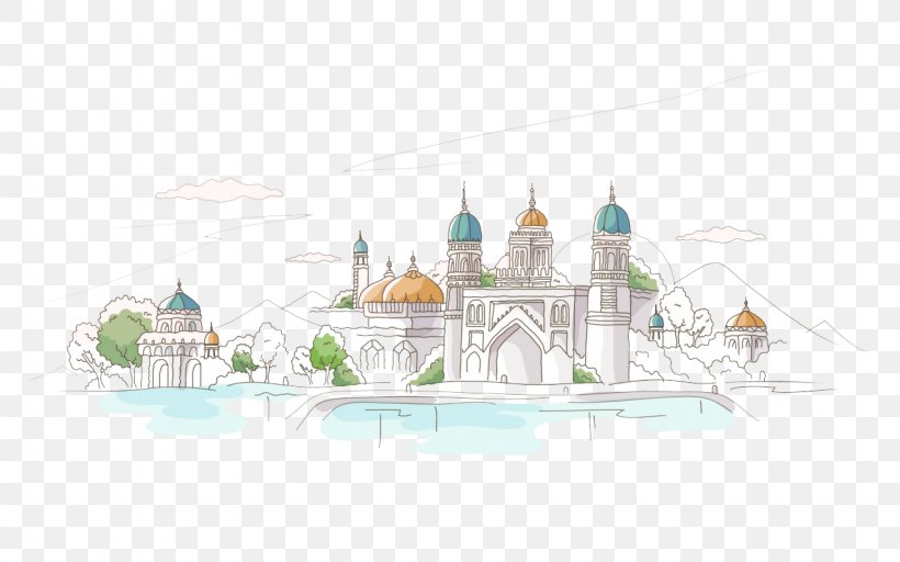 Drawing Fukei Architecture 千図網, PNG, 1280x800px, Drawing, Architecture, Arts, Castle, City Download Free