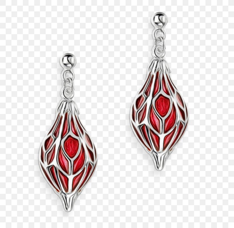 Earrings Jewellery Red Fashion Accessory Silver, PNG, 800x800px, Watercolor, Body Jewelry, Earrings, Fashion Accessory, Gemstone Download Free