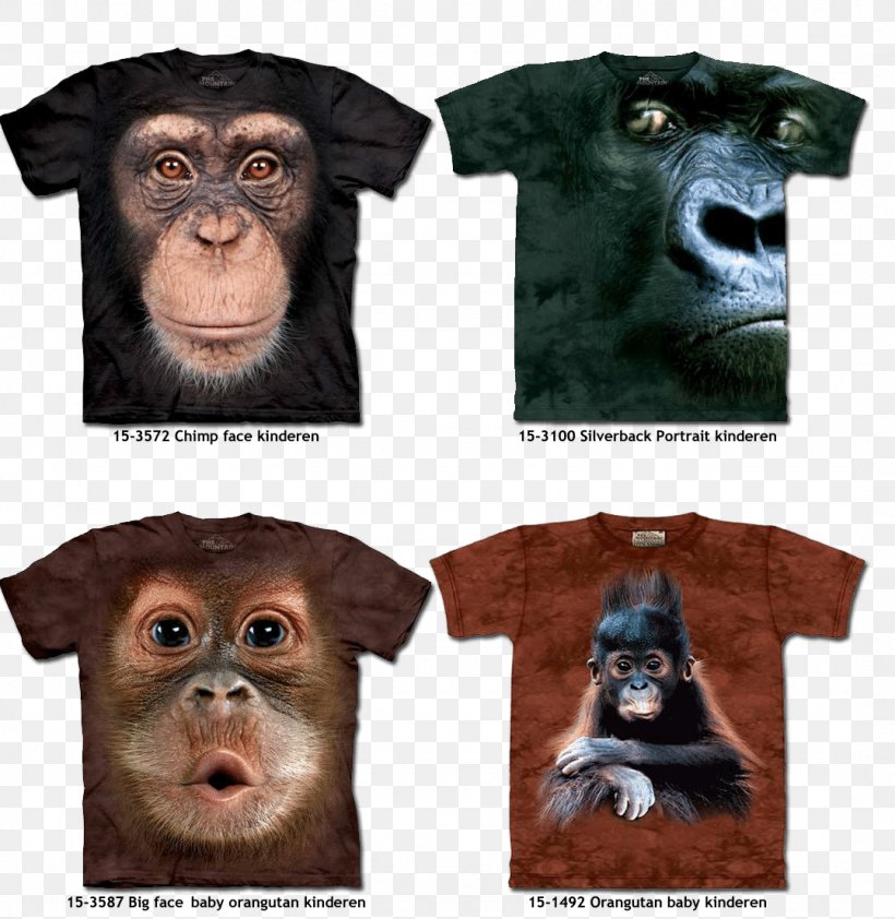 T-shirt Orangutan Clothing Top, PNG, 1077x1106px, Tshirt, Adult, Animal, Child, Chimpanzee Download Free