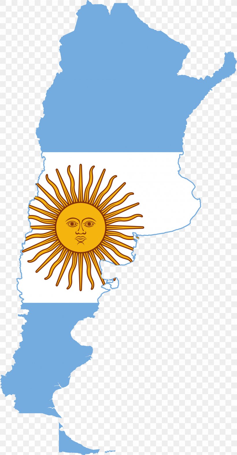 Flag Of Argentina Map Clip Art, PNG, 2000x3830px, Argentina, Area, Artwork, Blank Map, Flag Download Free