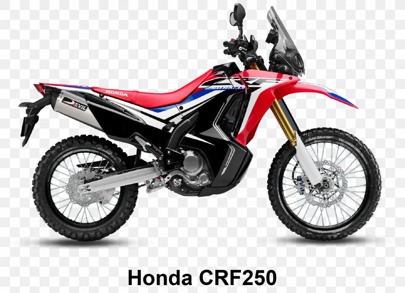 Honda CRF250L Motorcycle Honda CRF Series Honda CRF450L, PNG, 1841x1332px, Honda Crf250l, Automotive Exhaust, Automotive Exterior, Automotive Tire, Automotive Wheel System Download Free
