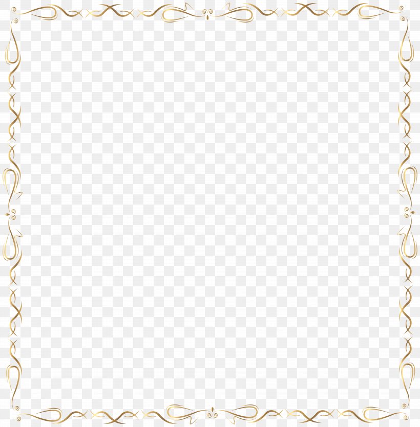 Picture Frames Gold Clip Art, PNG, 7855x8000px, Picture Frames, Area, Body Jewelry, Border, Chain Download Free