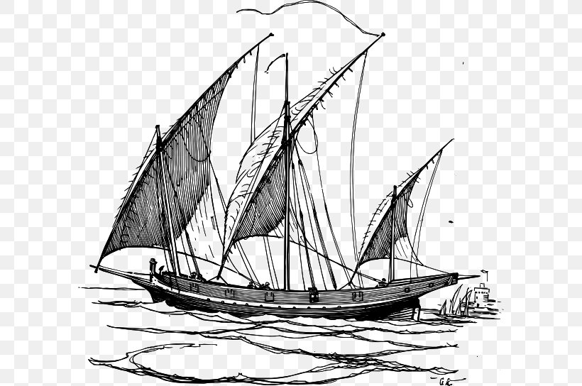 Sailing Ship Sailboat Clip Art, PNG, 600x544px, Sailing Ship, Baltimore Clipper, Barque, Barquentine, Black And White Download Free