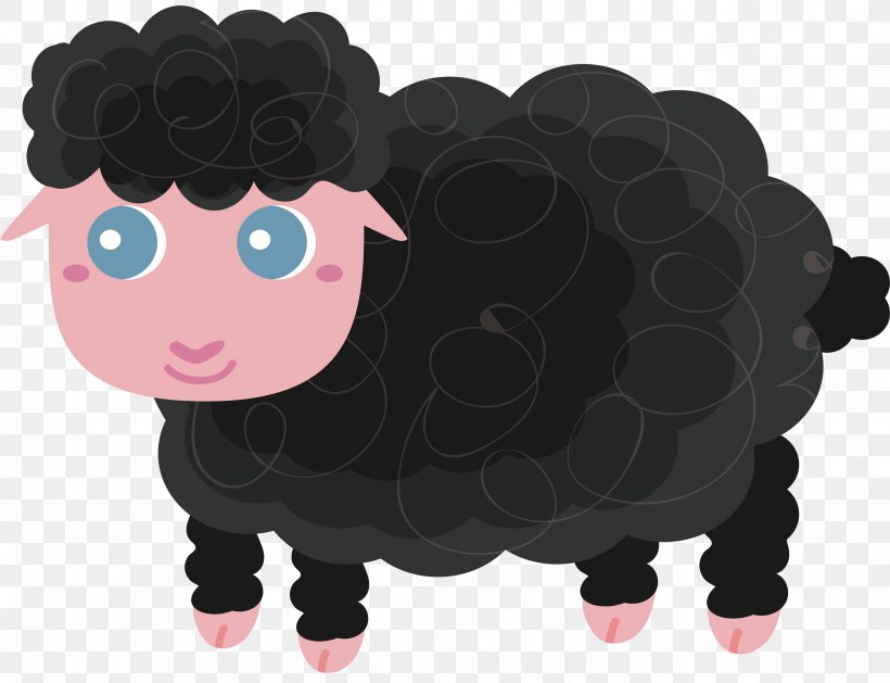 Black Sheep Black Sheep Cartoon Mazagran, PNG, 3477x2671px, Sheep, Black, Black Hair, Black Sheep, Illustration Download Free