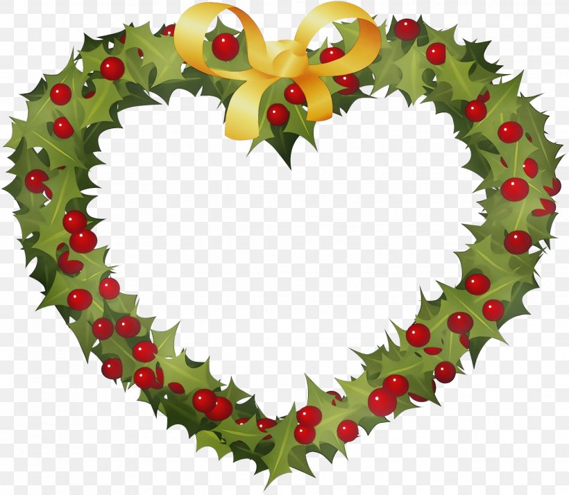 Christmas Ornament Wreath Leaf Heart Christmas Day, PNG, 1856x1617px, Christmas Ornament, Christmas Day, Christmas Decoration, Heart, Holly Download Free