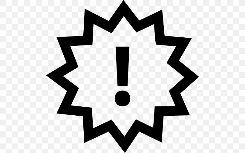 Exclamation Mark Interjection, PNG, 512x512px, Exclamation Mark, Area, Black And White, Icon Design, Information Download Free