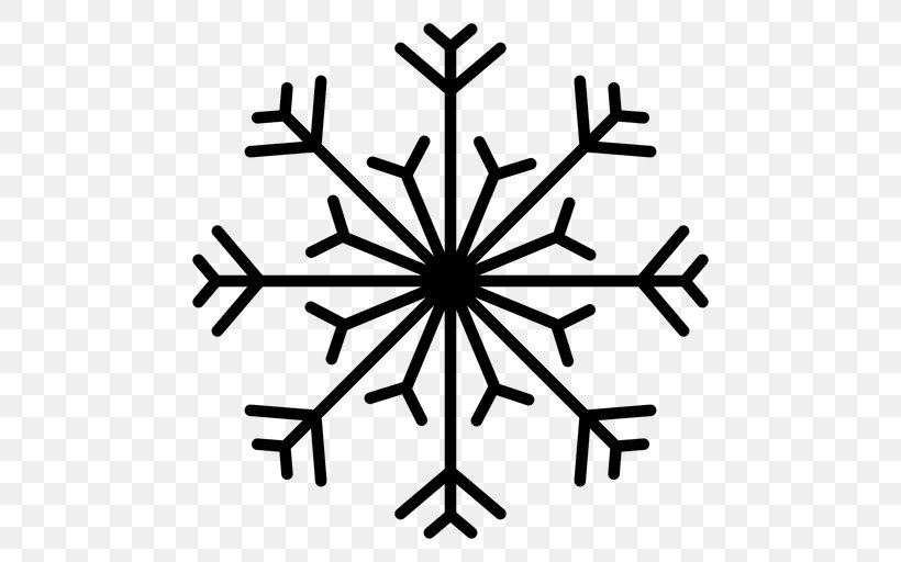 Snowflake Drawing Clip Art, PNG, 512x512px, Snowflake, Black And White, Drawing, Icon Design, Leaf Download Free