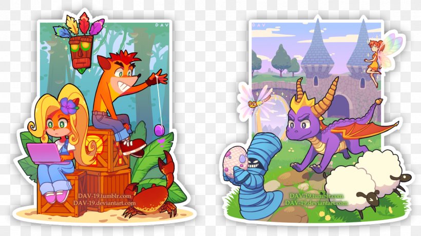 Crash Bandicoot Purple: Ripto's Rampage And Spyro Orange: The Cortex Conspiracy Spyro The Dragon Spyro: Year Of The Dragon Skylanders: Spyro's Adventure PlayStation, PNG, 1317x740px, Spyro The Dragon, Art, Cartoon, Crash Bandicoot, Dragon Download Free