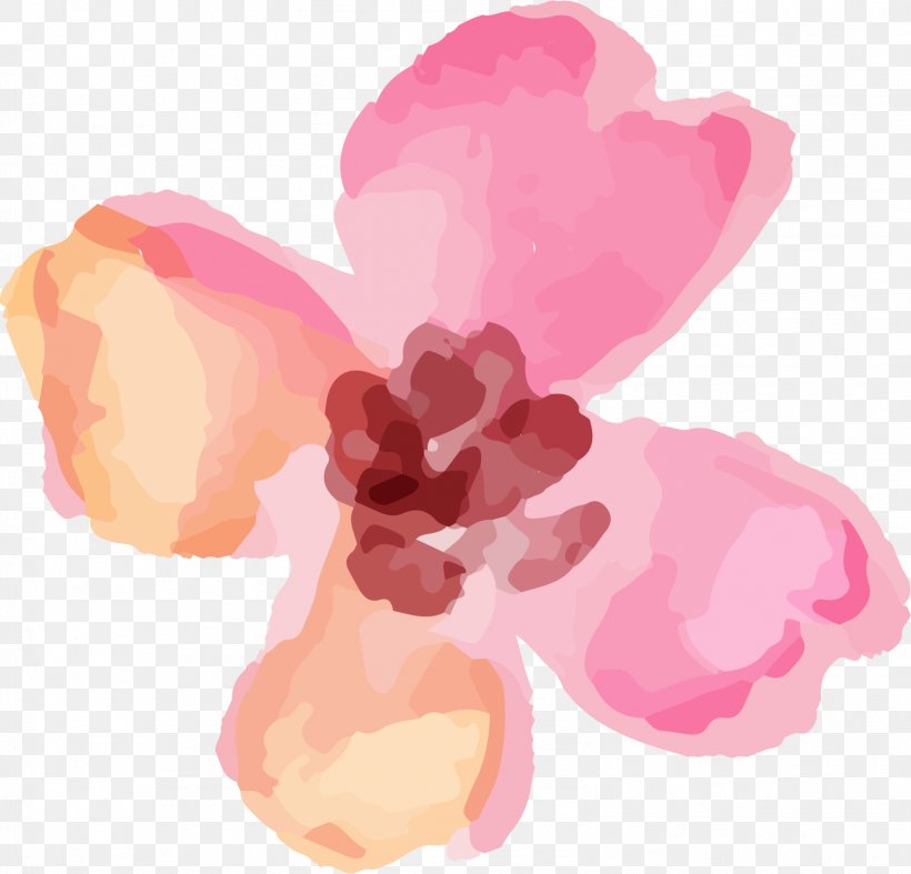 Flower Petal Watercolor Painting Valentine's Day Clip Art, PNG, 1598x1535px, Flower, Blossom, Digital Scrapbooking, Flowering Plant, Herbaceous Plant Download Free