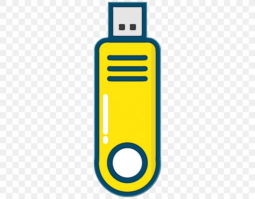 Usb Flash Drive Data Storage Device Yellow Technology Electronic Device, PNG, 1282x1000px, Watercolor, Data Storage Device, Electronic Device, Flash Memory, Paint Download Free