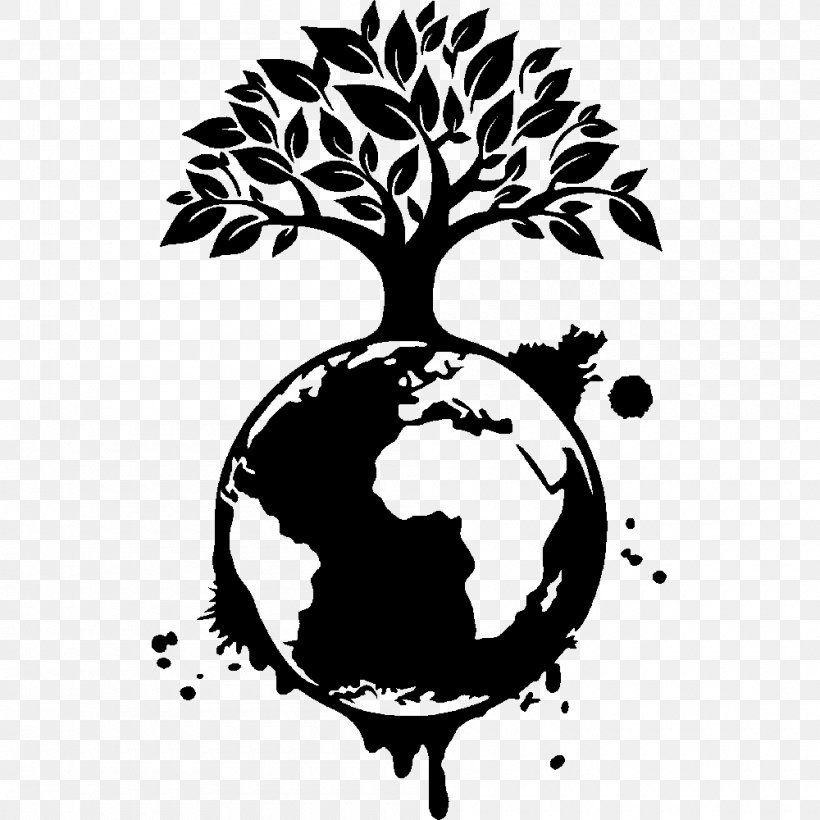 Natural Environment Tree Environmental Protection Environmental Policy Earth, PNG, 1000x1000px, Natural Environment, Artwork, Biodiversity, Black And White, Branch Download Free